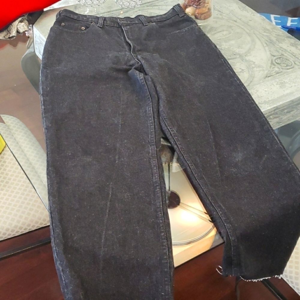 LEVI'S 533 Black Vintage Baggy Comfort Leg Jeans 33 Like New